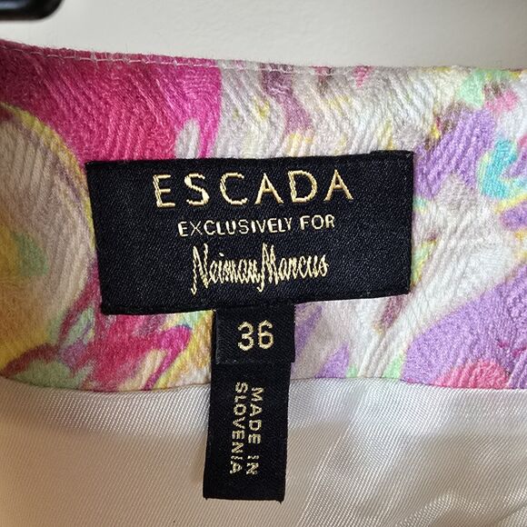 Escada Dress Womens Small Sheath Paisley Dress Neiman Marcus Luxury Designer 36 - Picture 10 of 14